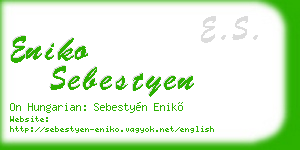 eniko sebestyen business card
