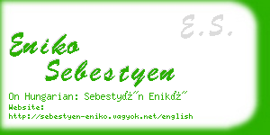 eniko sebestyen business card